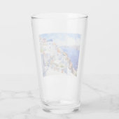 Mooi eiland Santorini, Oia reismok Glas (Achterkant)