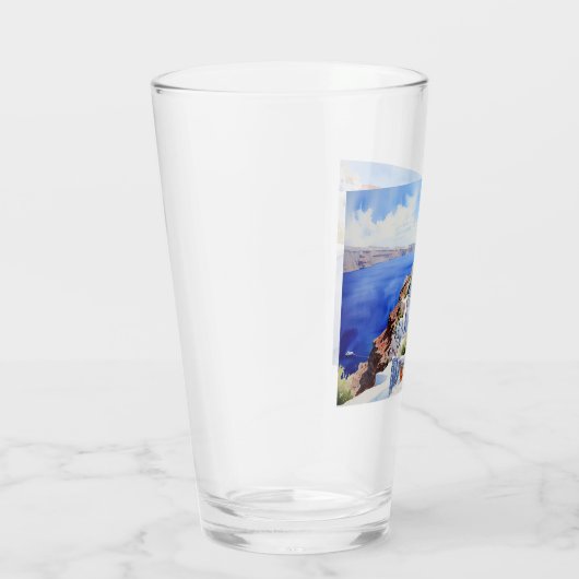 Mooi eiland Santorini, Oia reismok Glas (Rechts)