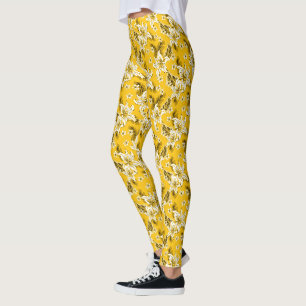 Mooi elegant bloemenpatroon leggings