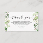 Mooi Elegant Groen, bruiloft Dank u Informatiekaartje (Voorkant)