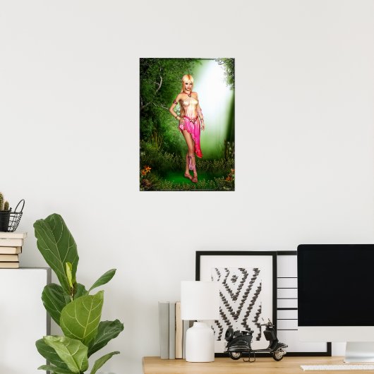 Mooi Elf Fantasy-kunstwerk Poster (Thuiskantoor)