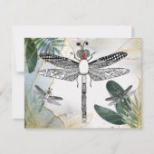 Mooi en kleurrijk Dragonfly Wenskaart Aankondiging (Voorkant)