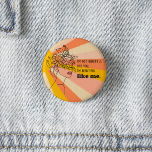 Mooi en One-of-a-Kind Zelfverzekerd Ronde Button 3,2 Cm