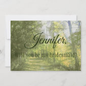 Mooi en rustiek bruidsmeisje voorstel kaart (Voorkant)