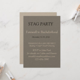 Mooi en stijlvol UITNODIGING JONGENSAVOND