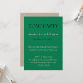 Mooi en stijlvol vrijgezellenfeest kaart