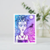 MOOI ENGRIEPELIG FRANKENELLA MONSTER, GRAVEN, KAT BRIEFKAART (Staand voorkant)