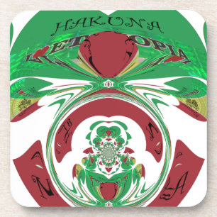 Mooi Ethiopië Lovely Hakuna Matata waar ik van hou Drankjes Onderzetter