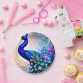 Mooi Fantasy Peacock Papieren Bordje (Feest)