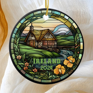 Mooi Faux Glas in lood Ierland Souvenir Keramisch Ornament