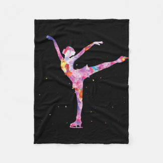 mooi figuur skater girl idee - figuur ijs fleece deken