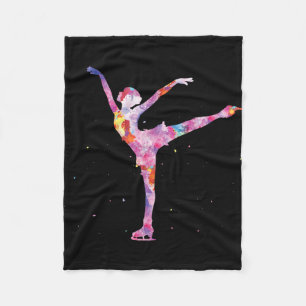 mooi figuur skater girl - idee van ijs fleece deken