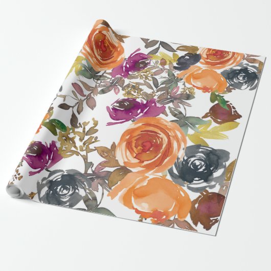 Mooi Floral Pattern Cadeaupapier (Uitgerold)