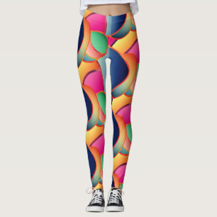 Mooi Folie Kleurrijk Gradiënt Wervelend Patroon Leggings