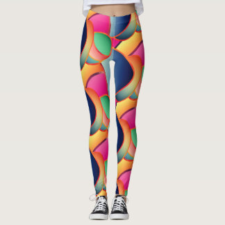 Mooi Folie Kleurrijk Gradiënt Wervelend Patroon Leggings