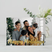 Mooi foto prettige feestdagen bericht (Staand Voorkant)