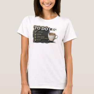 Mooi & Fraai Goud COFFIE WERK ECHTE MISDAAD T-shirt