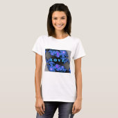 Mooi Galactisch Blauw Liefde Tekst Patroon Ontwerp T-shirt (Voorkant volledig)