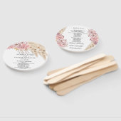 Mooi gedroogd pampas gras Rozen bruiloft programma Handwaaier (Niet-gemonteerd)