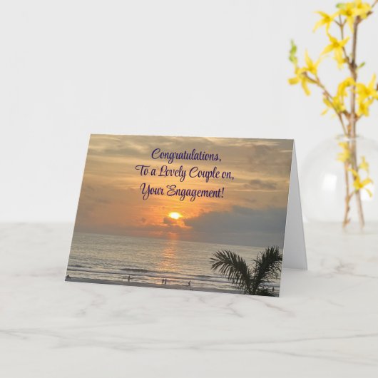 Mooi, gefeliciteerd met je Verloving Kaart (Gele Bloem)