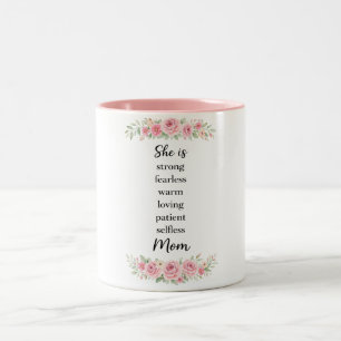 Mooi Gelukkige Moederdag Mama Tweekleurige Koffiemok