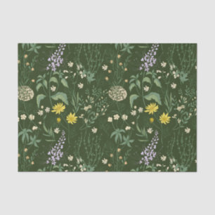 Mooi gemengd pastgoed Wildbloemen Groen Tissuepapier