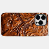 Mooi gesimuleerd Western bewerkt lederpatroon Case-Mate iPhone Case (Achterkant (horizontaal))