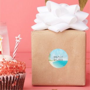 Mooi gevoel Mooi strand Bliss Ronde Sticker