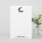 Mooi gezicht in de maan briefpapier (Staand voorkant)