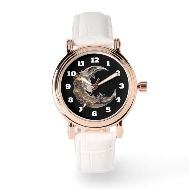 Mooi gezicht in de maan horloge (Voorkant)