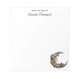 Mooi gezicht in de maan notitieblok