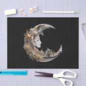 Mooi gezicht in de maan tissuepapier (Craft)