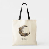 Mooi gezicht in de maan tote bag (Achterkant)