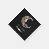 Mooi gezicht in de maan Verjaardag Servet (Hoek)