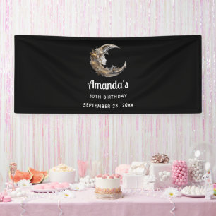 Mooi gezicht in de maan Verjaardag Spandoek