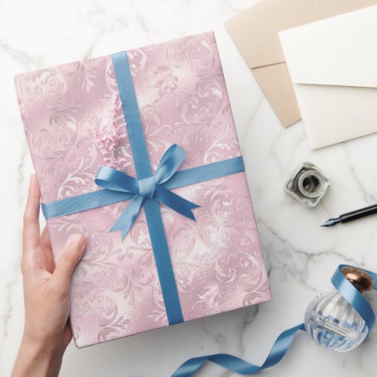 Mooi Glam Roze Blush Elegante Bruiloftsdouche Cadeaupapier (Geschenken)