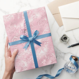 Mooi glamour roze blos elegant bruidsdouche cadeaupapier