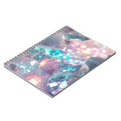 Mooi glanzend kwarts kristal notitieboek (Linkerzijde)