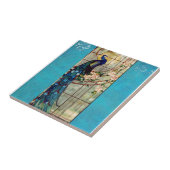 Mooi Glas in lood Peacock Tegeltje (Zijkant)