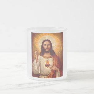 Mooi godsdienstig Heilig Hart van het afbeelding Matglas Koffiemok