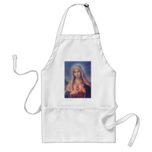 Mooi Godsdienstig Heilig Hart van Maagdelijke Mary Standaard Schort