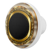 Mooi goud en zwart keramische knop (Rechts)