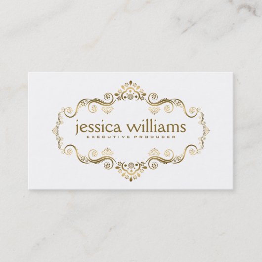 Mooi  Goud Lijst Visitekaartje (Voorkant)