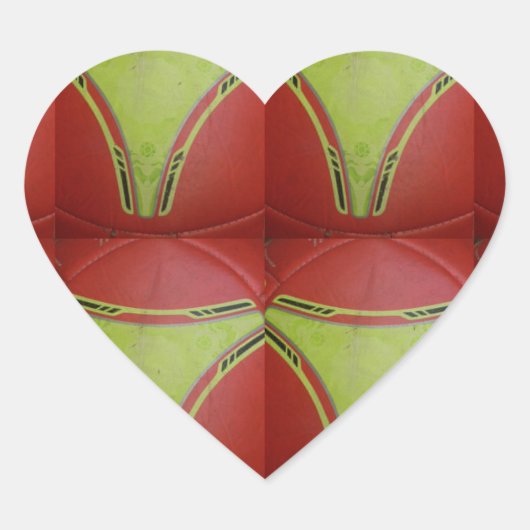 Mooi Gouden geel geometrisch patroonontwerp Hart Sticker (Voorkant)