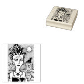 MOOI GRIEZELIG FRANKENELLA MONSTER, GRAVEN, KAT 	RUBBERSTEMPEL (Gestempeld)