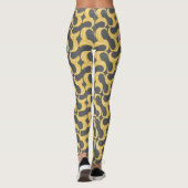 Mooi Grijs en Goud Curves Patroon Leggings (Achterkant)
