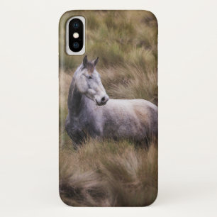 Mooi grijs gekleurd paard iPhone x hoesje