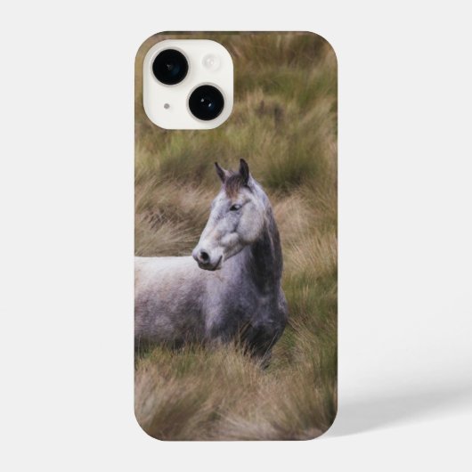 Mooi grijs gekleurd paard iPhone hoesje (Achterkant)