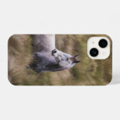 Mooi grijs gekleurd paard iPhone hoesje (Achterkant horizontaal)