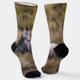 Mooi grijs gekleurd paard sokken